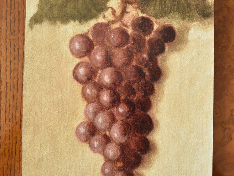 Grapevine Original Oil Painting, Grapevine Still Life Painting